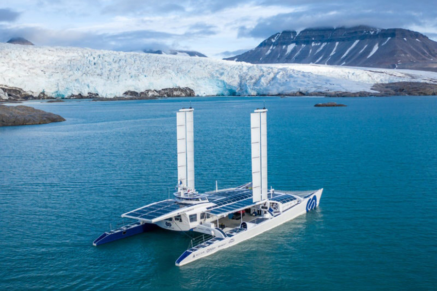 Hydrogen-powered Energy Observer boat stops in Boston Hydrogen-powered Energy Observer boat stops in Boston