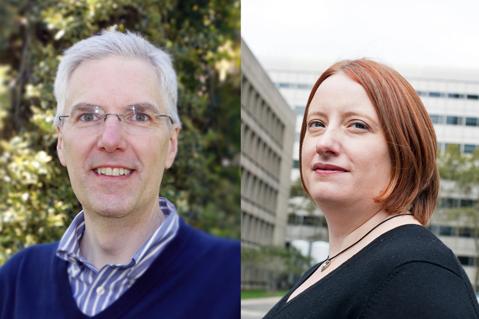 The two leads on the Climate Grand Challenges flagship project "Bringing Computation to the Climate Challenge" are Raffaele Ferrari (left) and Noelle Selin. (Source: MIT) ferrari-selin_2shot_WEB.jpg