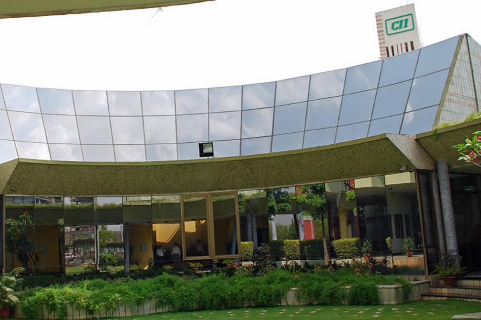 Solar panels cover the roof of the CII-Godrej Green Business Center in Hyderabad, India. Photo courtesy of the Natural Resources Defense Council Singh_Thesis.jpg